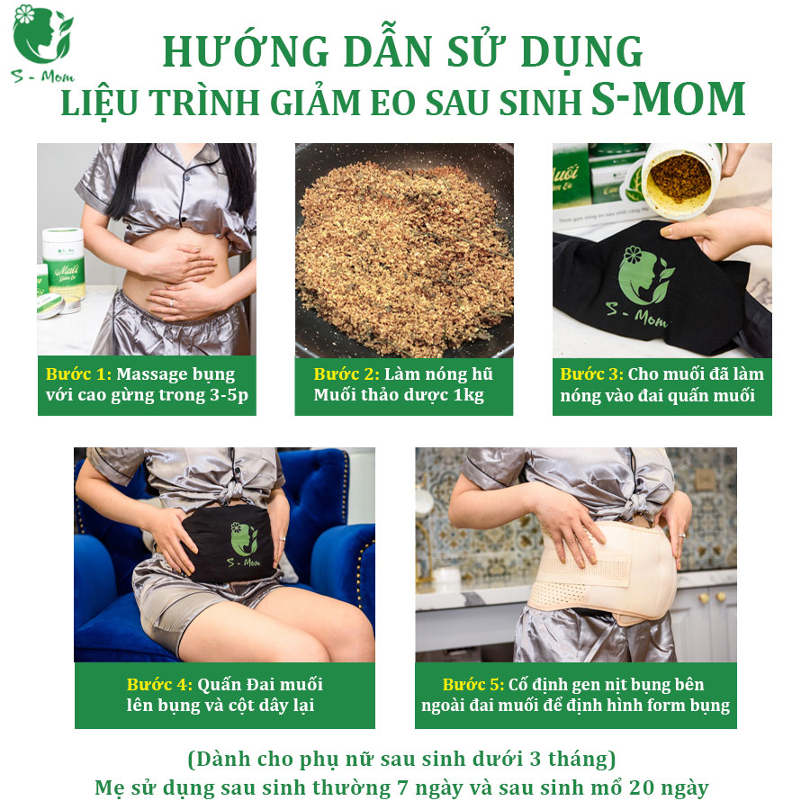 Hướng dẫn sử dụng Liệu Trình Giảm Eo Sau Sinh S-Mom